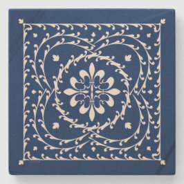 Fleur-de-lis Quatrefoil Stone Untersetzer
