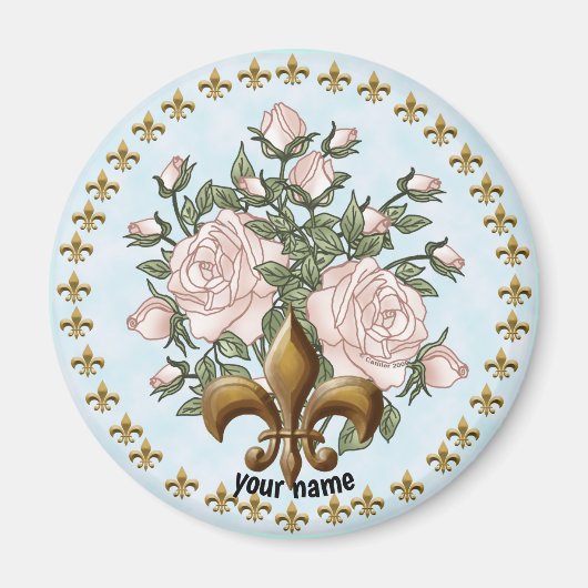 Fleur De Lis Rosen Magnet (Vorne)