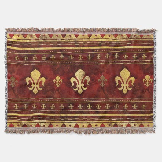 Fleur-de-lis Roter Marmor und Gold Decke (Vorderseite)