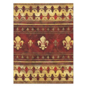 Fleur-de-lis Roter Marmor und Gold Tischdecke (Vorderseite)