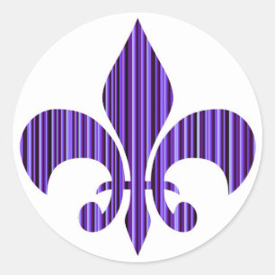 Fleur-de-Lis Runder Aufkleber