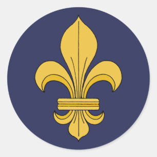 Fleur-de-lis Runder Aufkleber