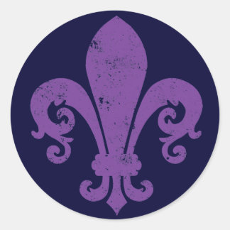 Fleur-de-lis Runder Aufkleber