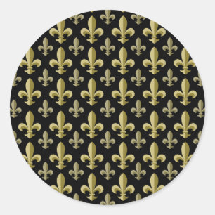 Fleur-de-lis Runder Aufkleber