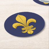 Fleur-de-lis Runder Pappuntersetzer (Angewinkelt)