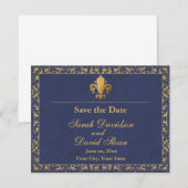Fleur_de_lis Save the Date (Vorne/Hinten)