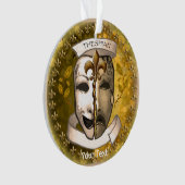 Fleur De Lis Schauspielermasken Ornament (Vorderseite)