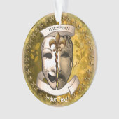 Fleur De Lis Schauspielermasken Ornament (Vorderseite)