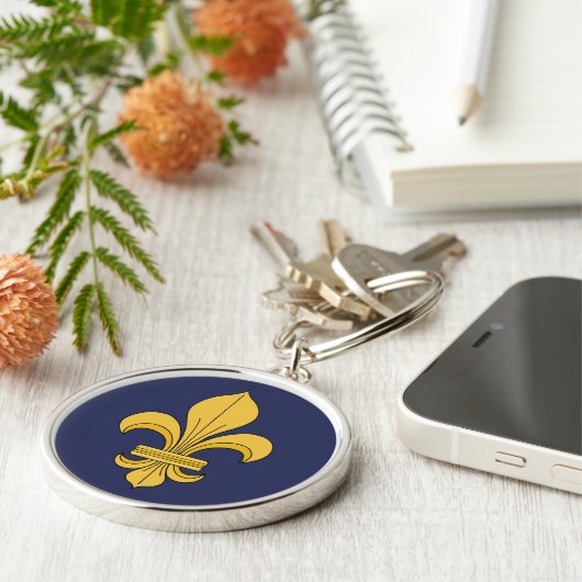 Fleur-de-lis Schlüsselanhänger (Seite)