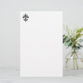 Fleur De Lis Schreibpapier Briefpapier (Stehend Vorderseite)