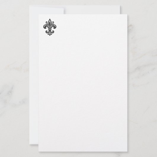 Fleur De Lis Schreibpapier Briefpapier (Vorderseite)