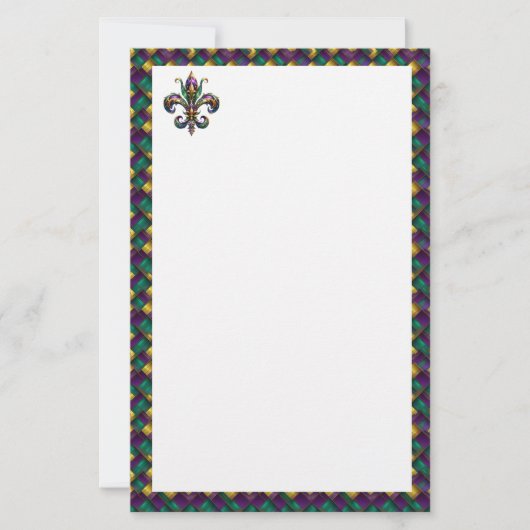 Fleur De Lis Schreibwarenpapier Briefpapier (Vorderseite)