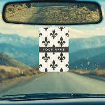 Fleur de Lis, Schwarz auf Weiß, Schwarz, Ihr Name