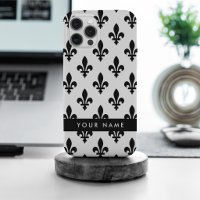 Fleur de Lis, Schwarz auf Weiß, Schwarz, Ihr Name