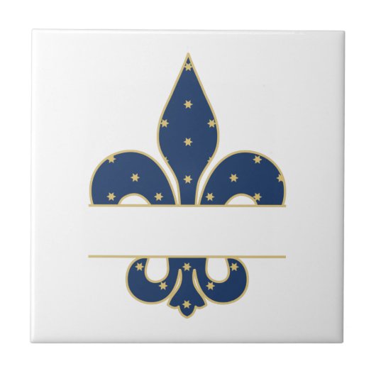 Fleur-de-lis-Split Fliese (Vorderseite)