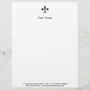 Fleur De Lis - Stripey Briefbogen
