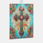 Fleur-de-Lis Suncatcher Gestaltglas-Design Ornament Aus Glas (Vorderseite Rechts)