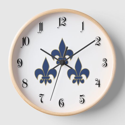 Fleur-de-Lis-Symbol Uhr (Vorderseite)