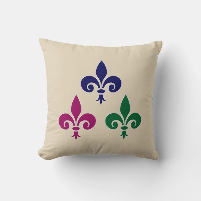 Fleur-de-lis-Symbole Kissen (Vorderseite)