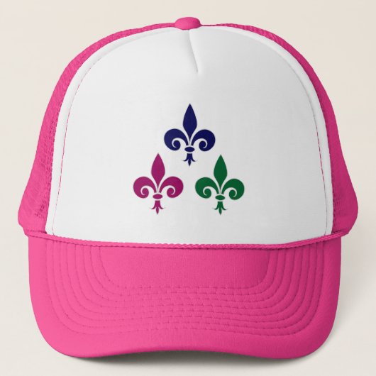 Fleur-de-lis-Symbole Truckerkappe (Vorderseite)