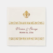 Fleur-de-lis Themed Design Serviette (Vorderseite)