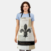 Fleur de Lis Vintage Französische Schürze (Getragen)