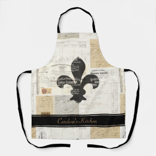 Fleur de Lis Vintage Französische Schürze