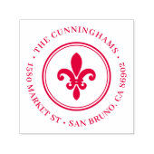 Fleur De Lis | VINTAGE RÜCKSENDEADRESSE Permastempel (Design)