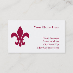 Fleur de Lis Visitenkarte