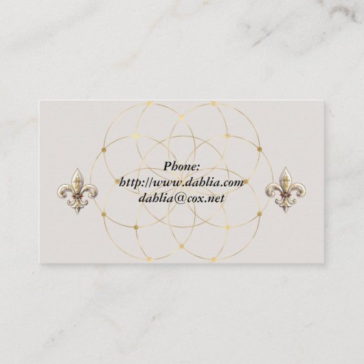Fleur-de-Lis-Visitenkarte Visitenkarte (Rückseite)
