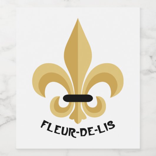 Fleur-De-Lis Weinetikett (Einzelnes Label)