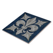 Fleur-De-Lis-weißer und blauer Marmor Fliese (Seite)