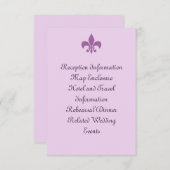 Fleur de Lise Enclosure Card in Lilacs Begleitkarte (Vorne/Hinten)