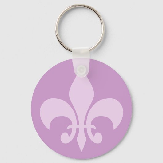 Fleur de Lise in Lilac Schlüsselkette Schlüsselanhänger (Vorderseite)