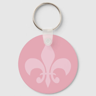 Fleur de Lise in rosa Schlüsselkette Schlüsselanhänger
