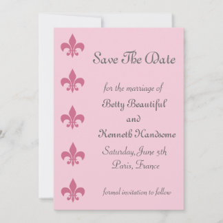 Fleur de Lise Save the Date in Hübschen Pinks