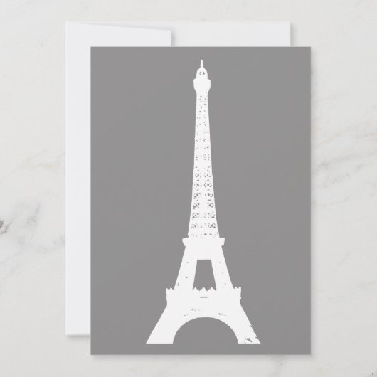 Fleur De Lise Save the Date in Smokey Grays (Rückseite)