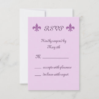Fleur de Lise UAWG in Lilacs RSVP Karte