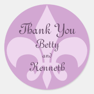 Fleur de Lise Vielen Dank Sticker in Lilacs