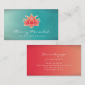 Fleur de Lotus Carte De Visite Visitenkarte (Vorne/Hinten)