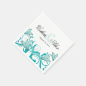 Fleur de Lyrica Floral Wedding | AQUAMARIN Serviette (Ecke)