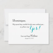 Fleur de Lyrica Matron of Honor Request | AQUAMARI Einladung (Rückseite)