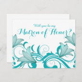 Fleur de Lyrica Matron of Honor Request | AQUAMARI Einladung (Vorne/Hinten)