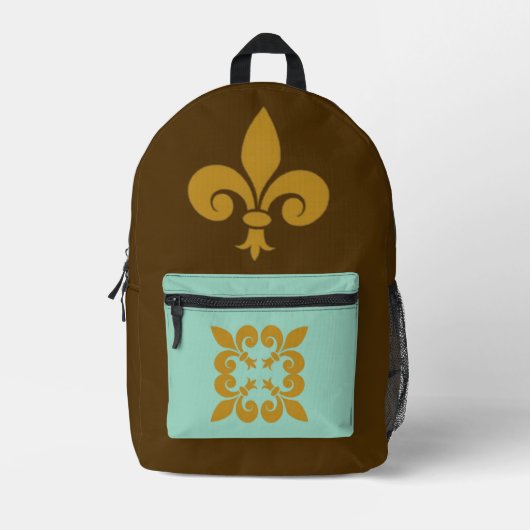 Fleur de Lys Bedruckter Rucksack (Vorderseite)