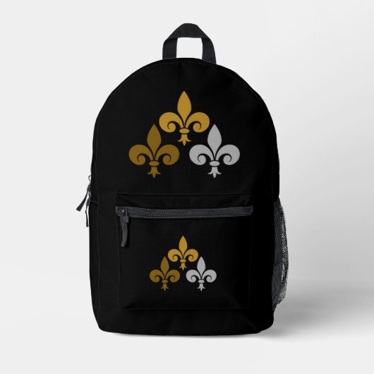 Fleur de Lys Bedruckter Rucksack (Vorderseite)