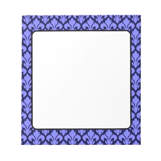 Fleur-de-Lys Blue Notizblock (Vorderseite)