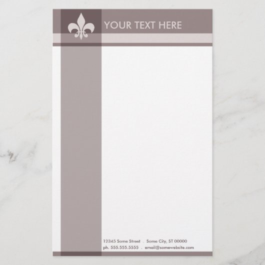 Fleur de lys briefpapier (Vorderseite)