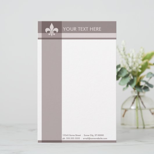 Fleur de lys briefpapier (Stehend Vorderseite)