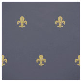 Fleur de lys franz. Liliengelb auf Marine Stoff (Muster)