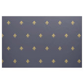 Fleur de lys franz. Liliengelb auf Marine Stoff (Fat Quarter (45,7 x 55,9 cm))